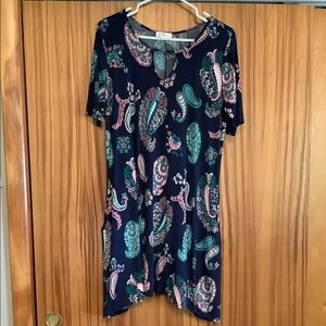 The ZigZag Stripe Paisley Tunic Dress